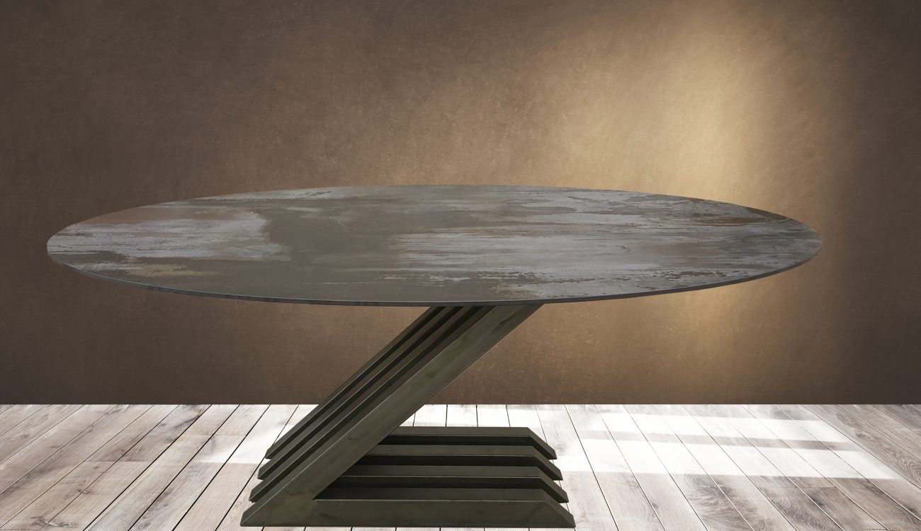 DINING TABLE ZARA OVAL DEKTON AND CERAMIC PURE designs mesastables