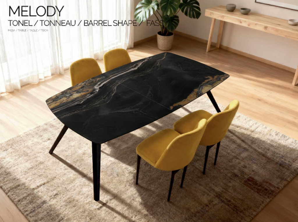 MESA DE COMEDOR MELODY TONEL PORCELANICO FAN 13