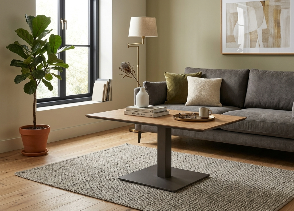 SQUARE COFFEE TABLE OAK VENEER