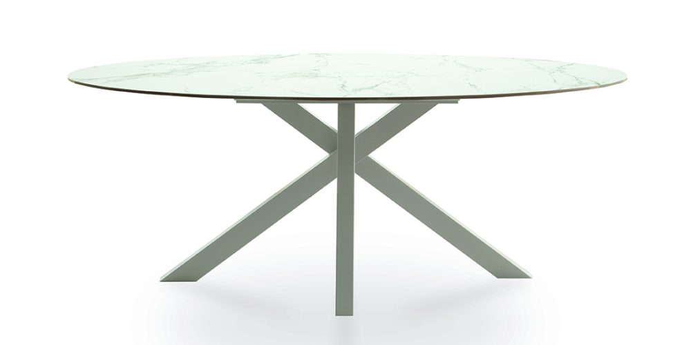 TABLE SALLE A MANGER MOON OVAL DEKTON AURA